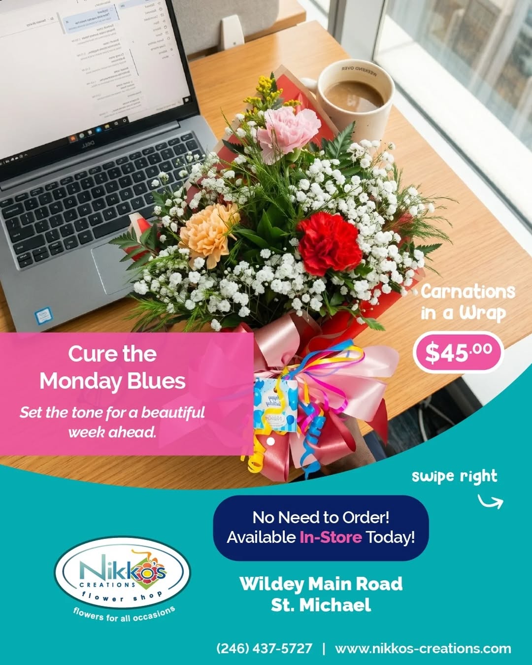 Grab & Go Flowers Now Available In-Store at Nikko's Creations