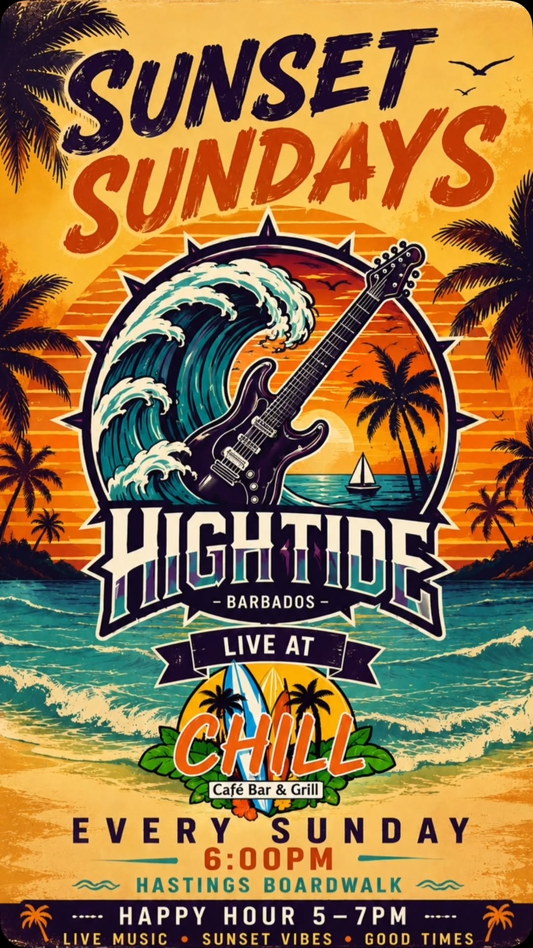 Sunset Sundays – Live Music & Happy Hour at Chill Cafe Bar & Grill