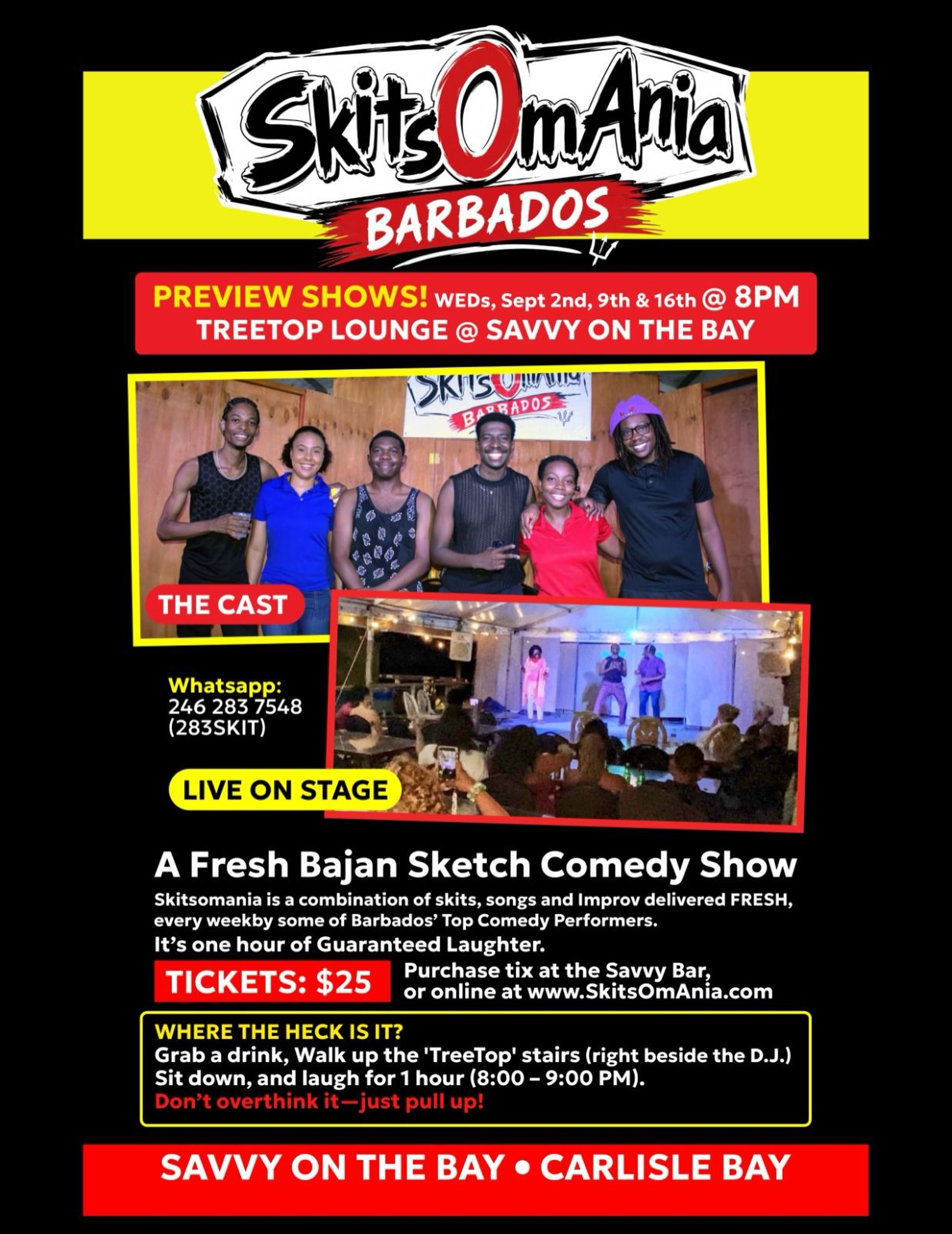 SkitsOmania Barbados – Fresh Bajan Sketch Comedy Show at Savvy On The Bay
