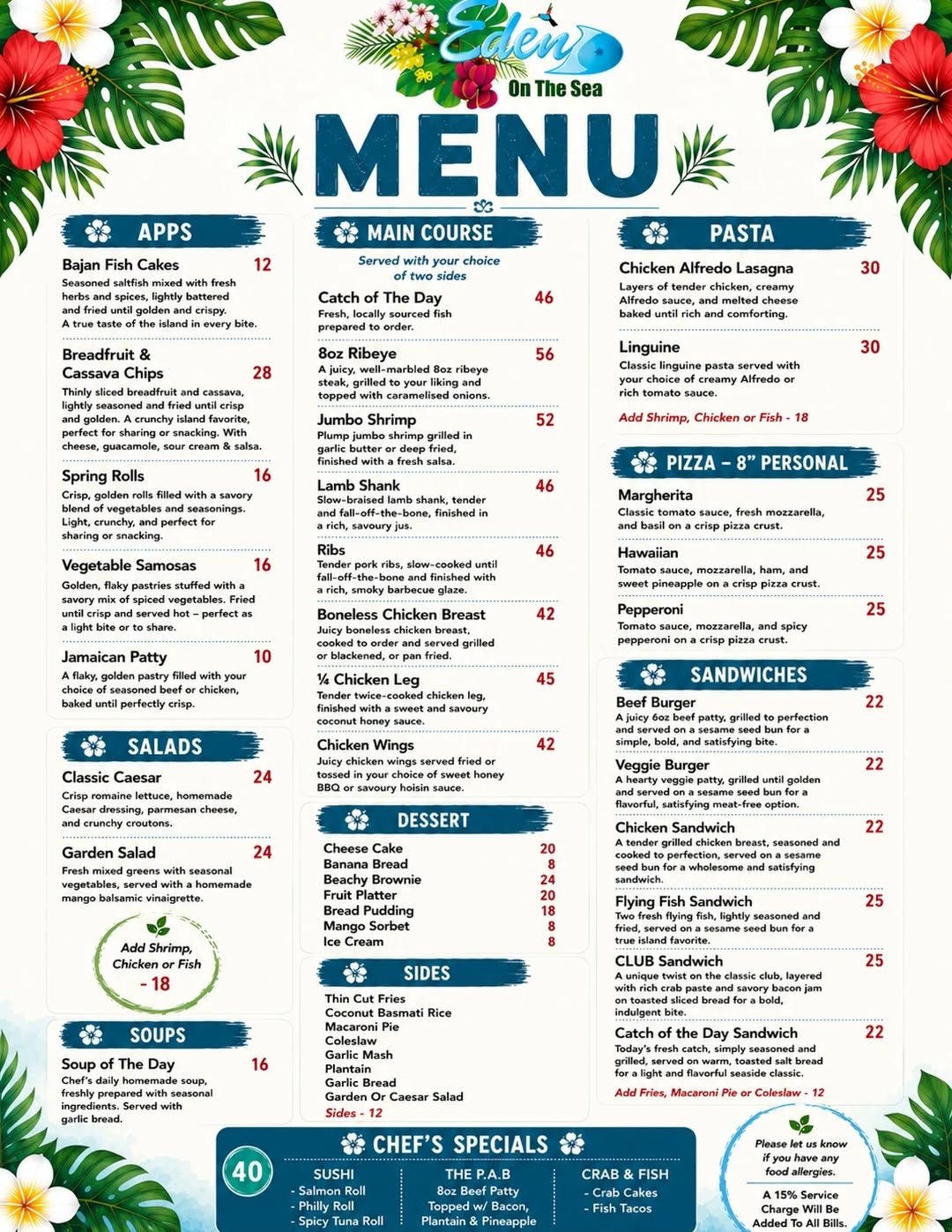 Eden On The Sea Summer Menu – 3 Courses + Drink from $90 (May 12 – Oct 12)