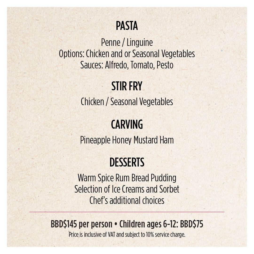 Mother's Day Buffet at The Grill at The Estates – BBD$145 per person