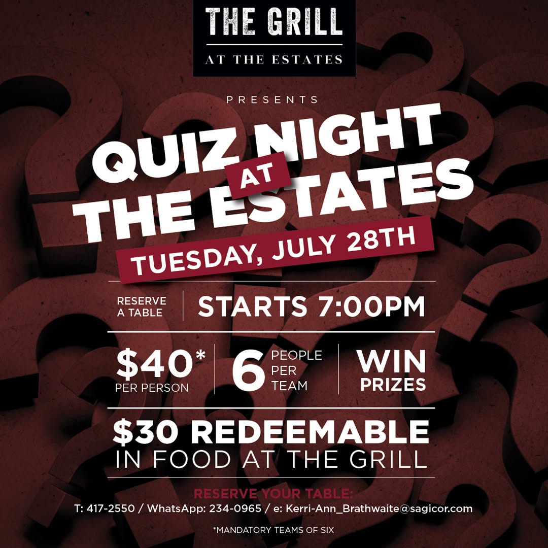 Quiz Night at The Estates – $40/person with $30 Food Credit