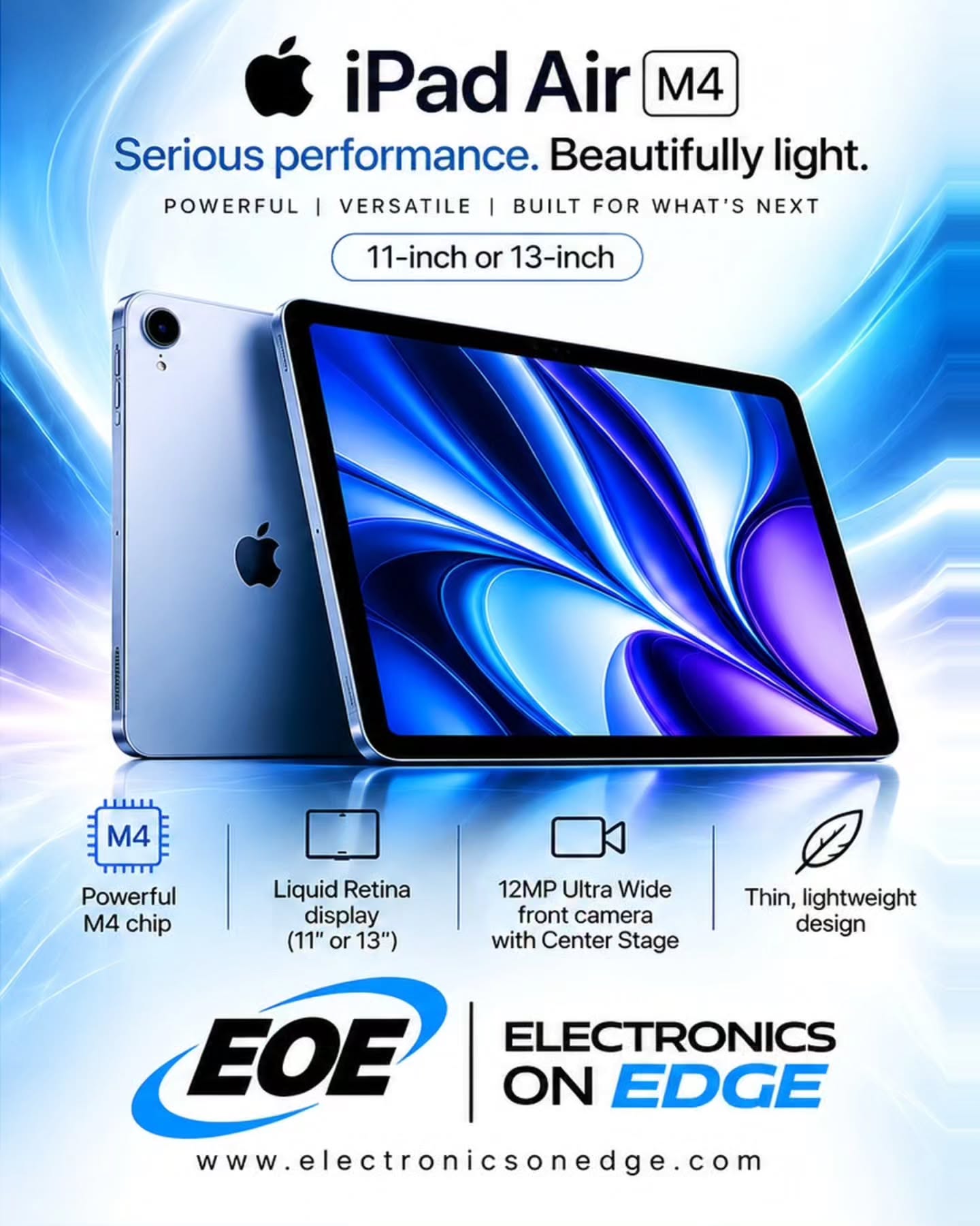 iPad Air M4 Now Available - Prices from $1,899 at Electronics on Edge