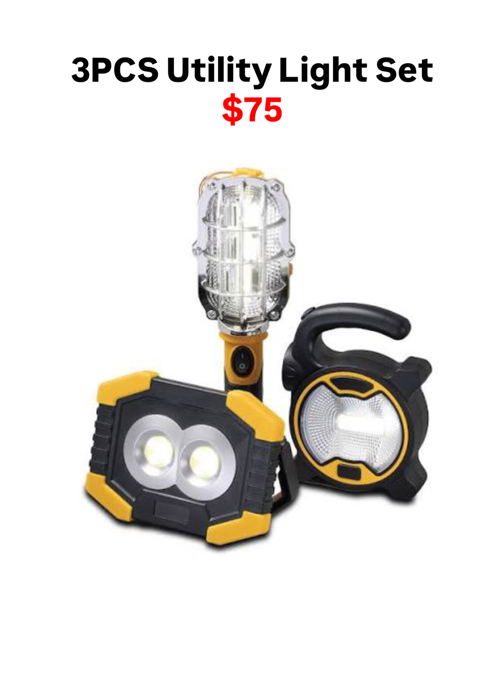 3PCS Utility Light Set – $75