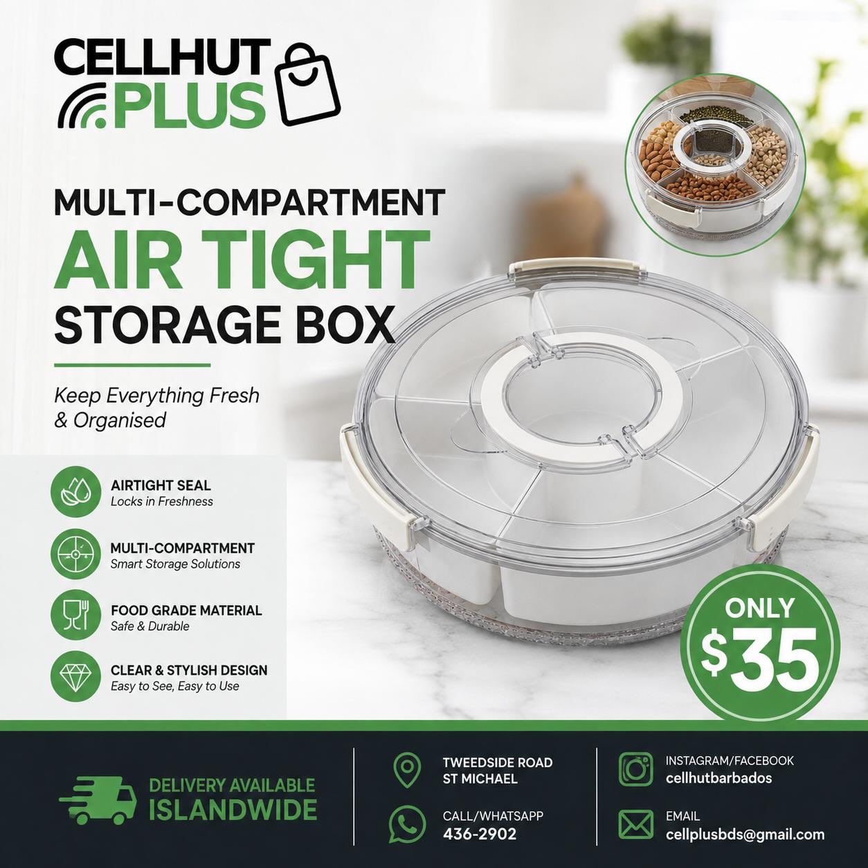 Multi-Compartment Airtight Storage Box – Only $35