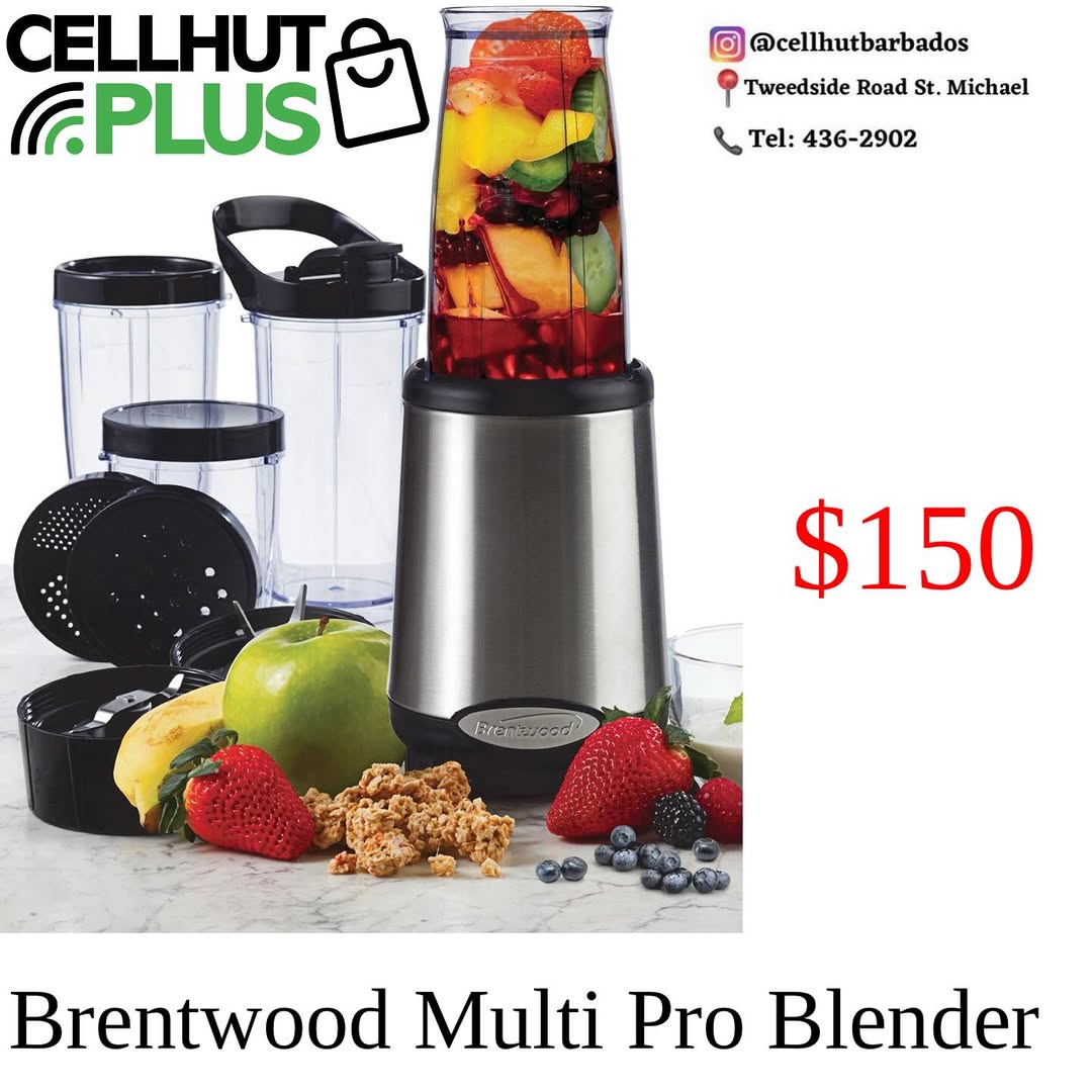 Blenders Available at Cell Hut Barbados – Brentwood Multi Pro $150 & Magic Bullet $170