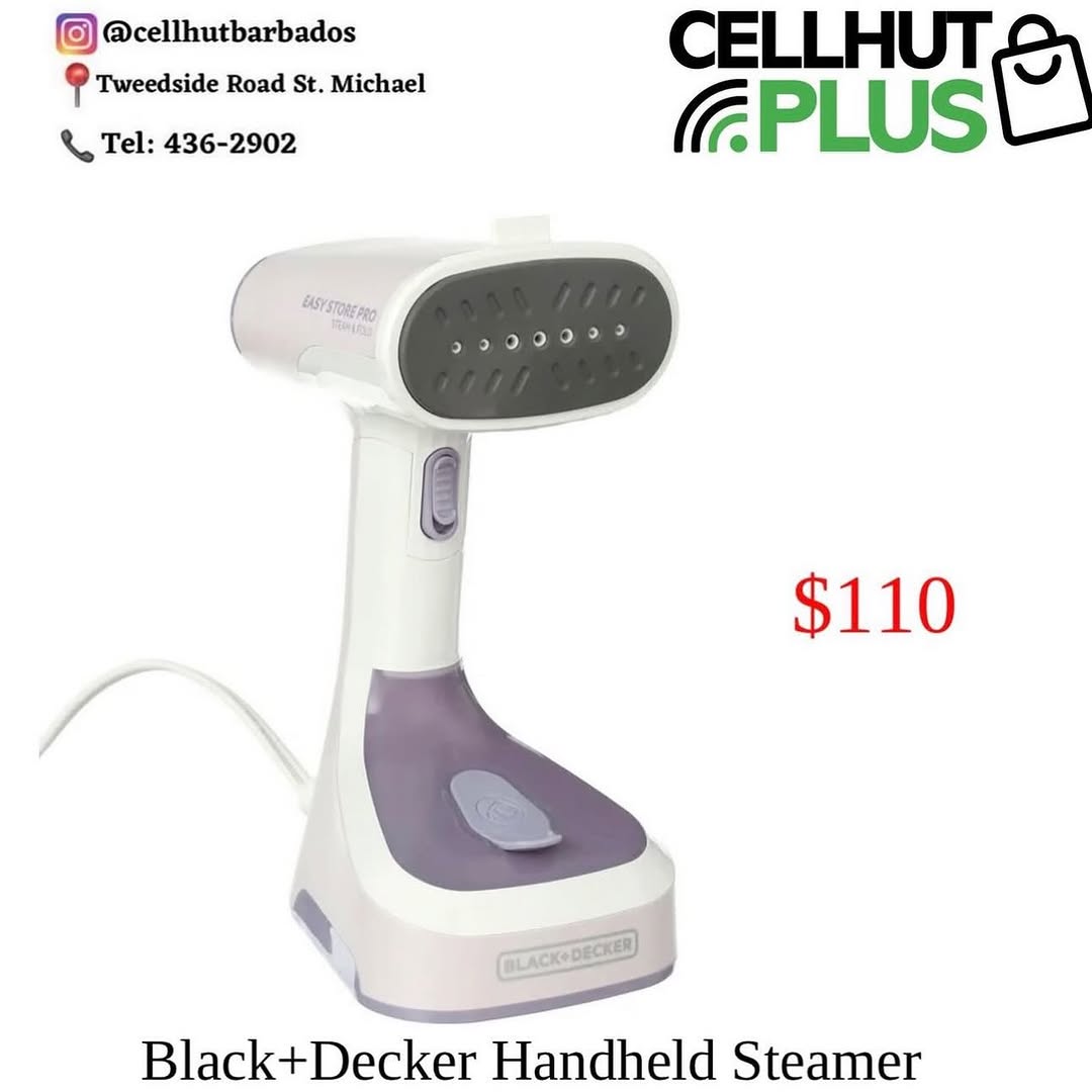 Handheld Steamers Available at Cell Hut Barbados - Conair $90 & Black+Decker $110