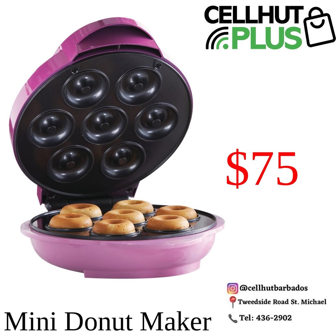 Mini Donut Maker for $75 at Cell Hut Barbados