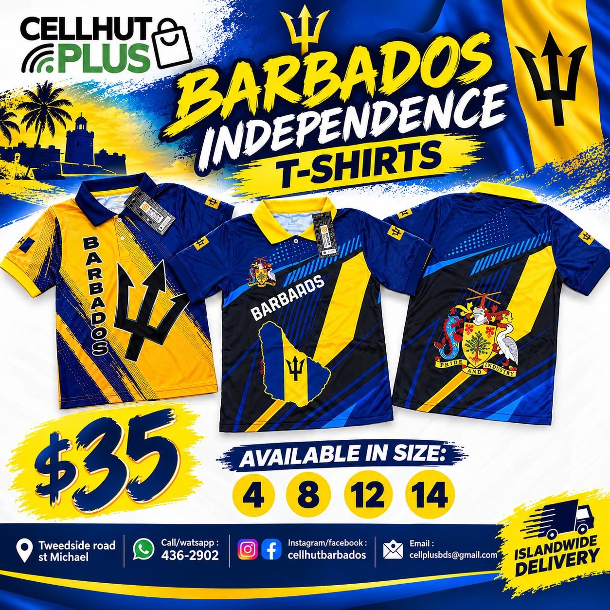 Barbados Independence T-Shirts – $35