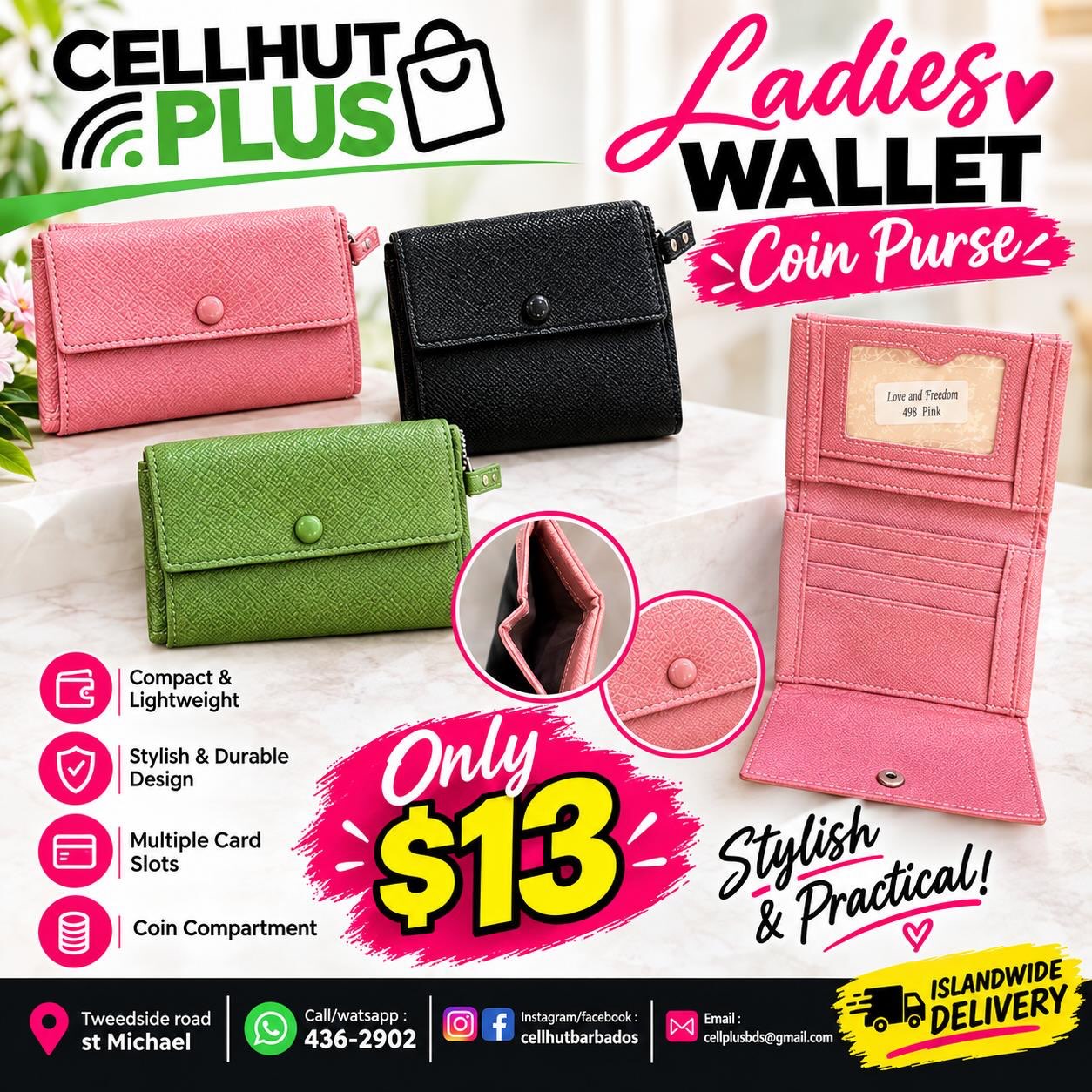 Women's Purses & Ladies Wallet Coin Purses - $13 at Cell Hut Plus