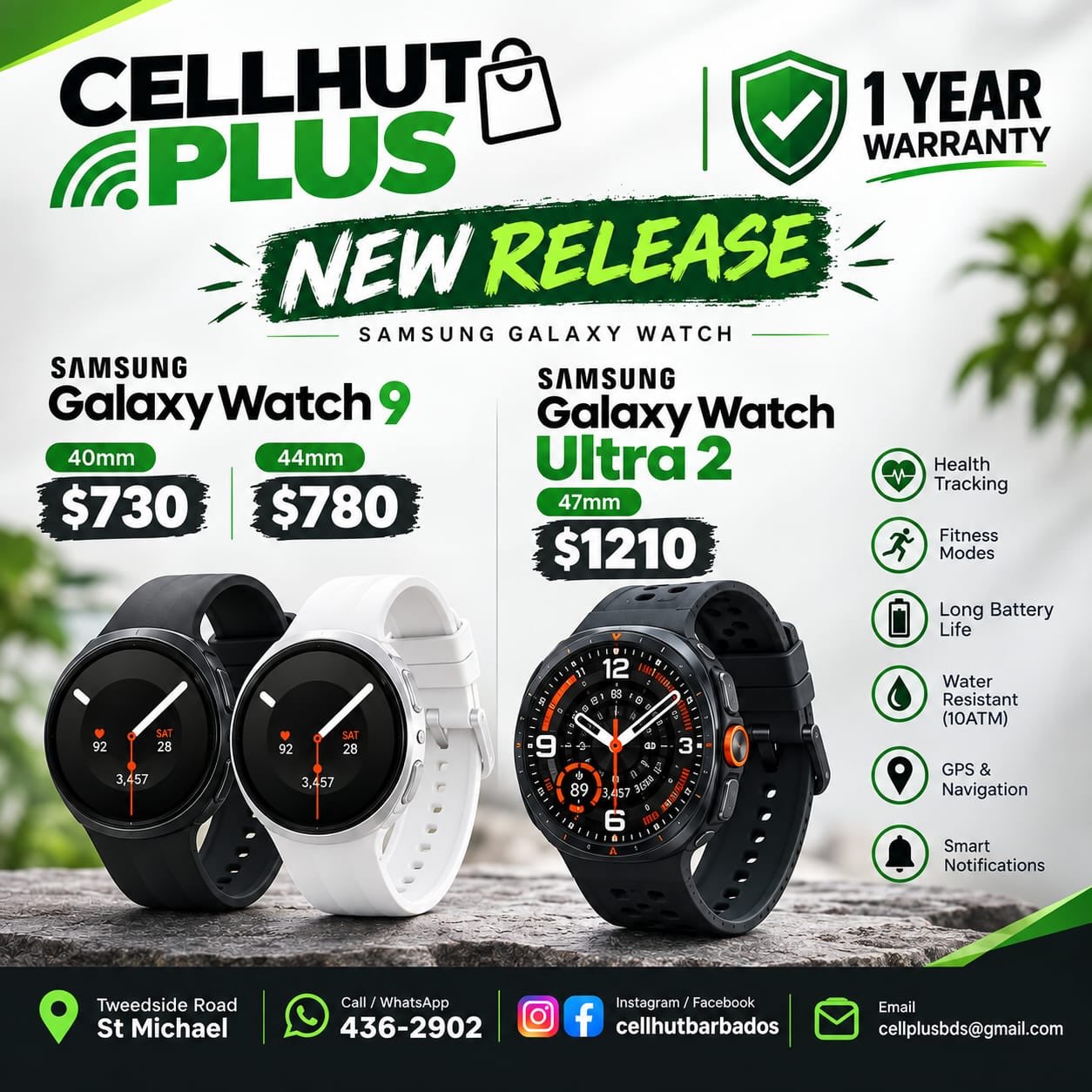 New Release: Samsung Galaxy Watch 9 & Galaxy Watch Ultra 2 Now Available at Cell Hut Plus