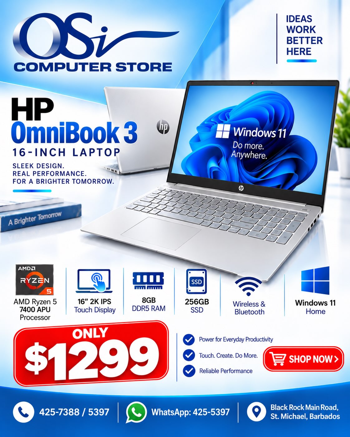OSI Computer Store – New Stock: Smart Tags from $39 BBD & Laptops from $799 BBD