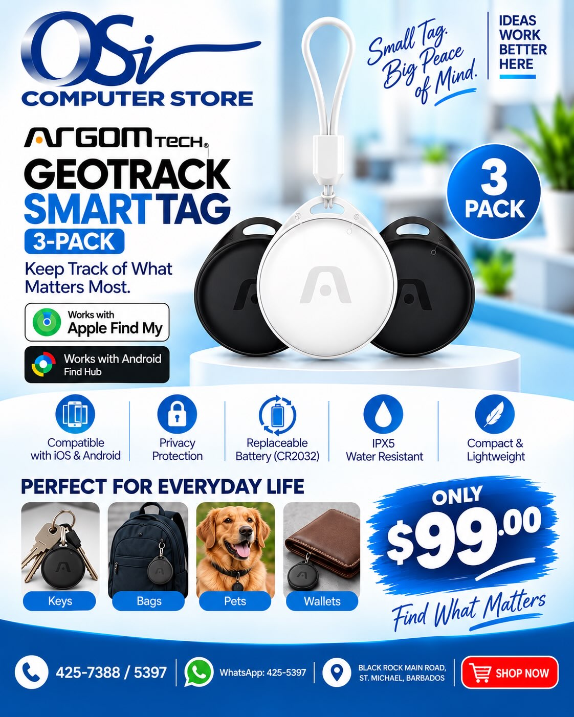 OSI Computer Store – New Stock: Smart Tags from $39 BBD & Laptops from $799 BBD
