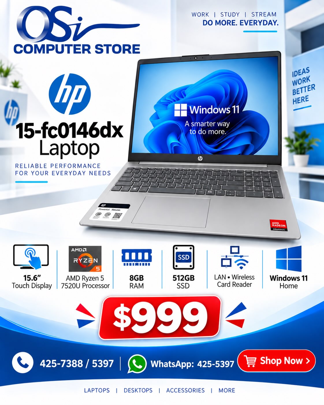 OSI Computer Store – New Stock: Smart Tags from $39 BBD & Laptops from $799 BBD
