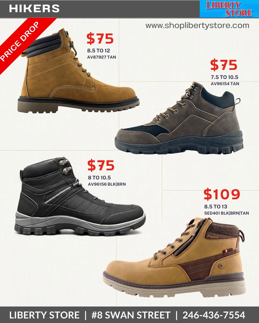 Liberty Store Special Offers – Children's Shoes, Men's Dress Shoes & Hikers