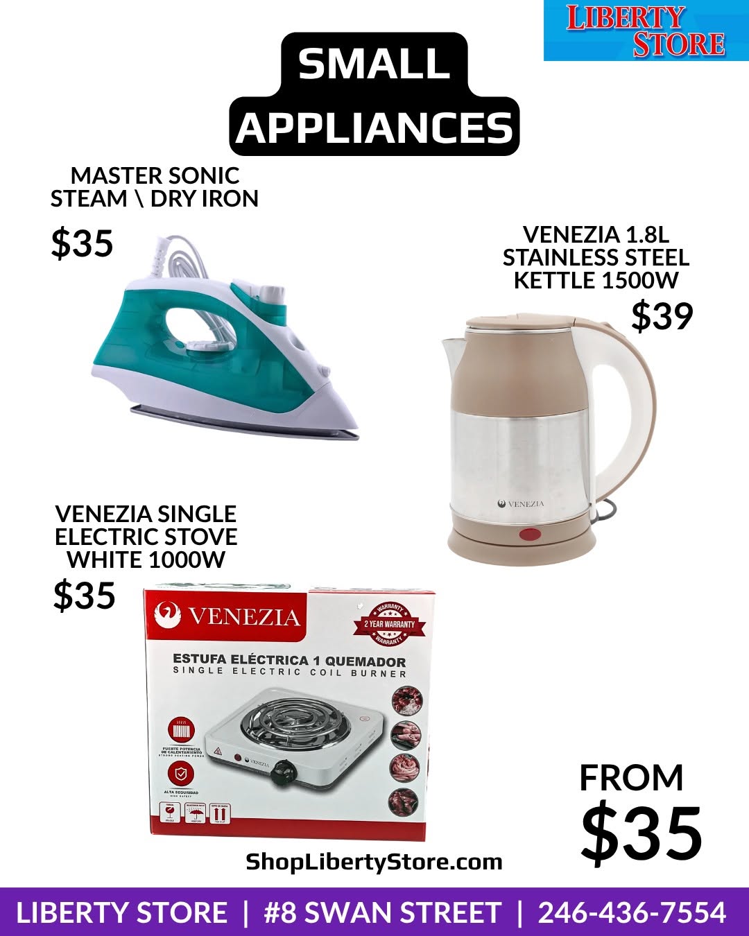 Liberty Store Barbados – Assorted Bags, Travel Luggage & Small Appliances Sale