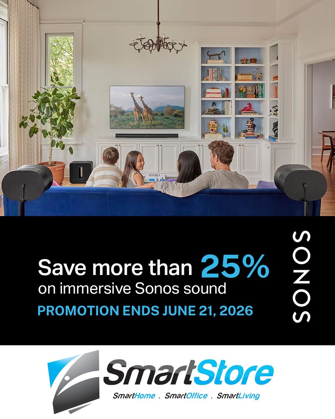 Save More Than 25% on Sonos Sound Systems at SmartStore