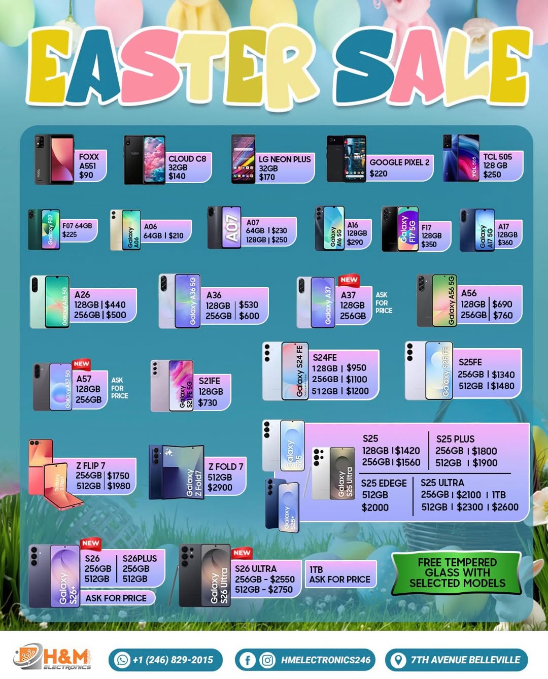 H&M Electronics Easter Sale – Wide Range of Smartphones with Listed Prices