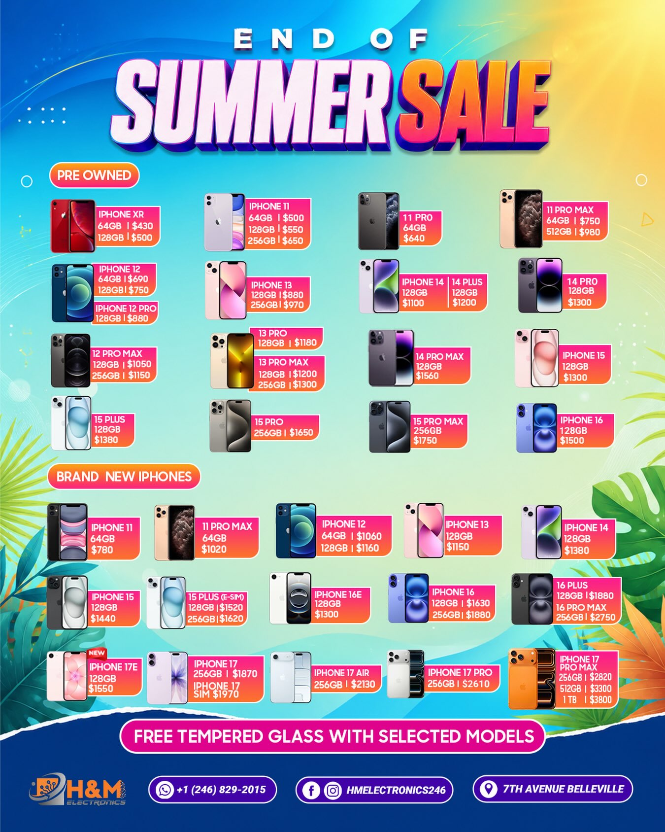 H&M Electronics End of Summer Sale – iPhones Pre-Owned & Brand New