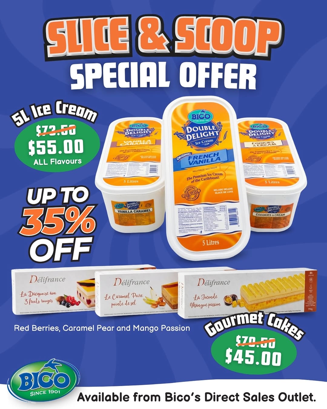 BICO Slice & Scoop Special Offer – Up to 35% Off Ice Cream & Gourmet Cakes