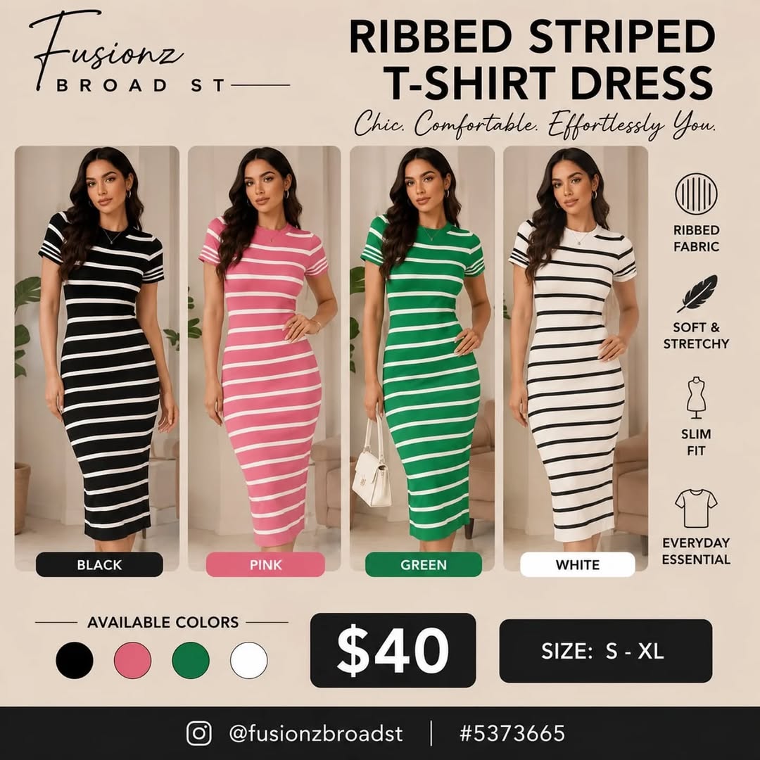 Fusionz Boutique New Drop: Ribbed Cutout Dress $45, Statement Tees $50 & $45