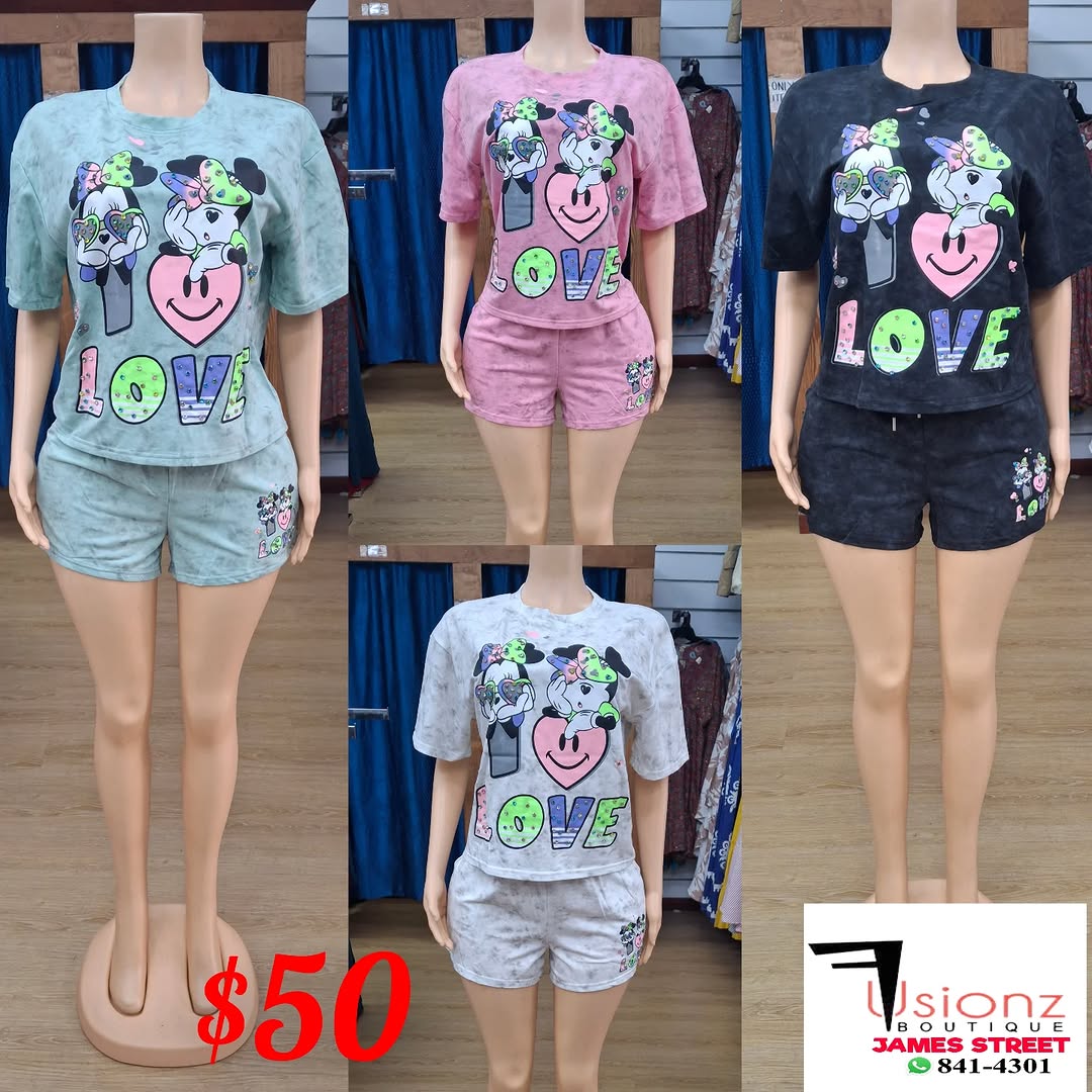 New Arrivals – Matching Short Sets for $50 at Fusionz Boutique