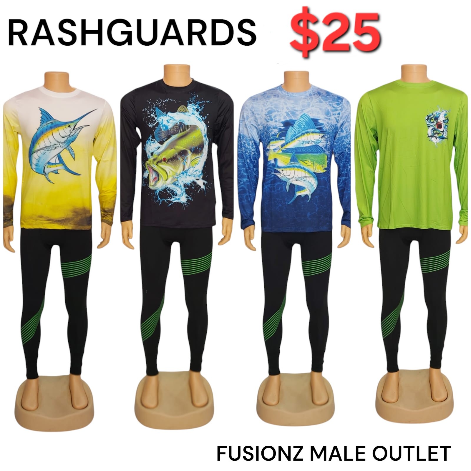 New Arrivals: Bandana Caps $6 & Rashguards $25 at Fusionz Male Outlet