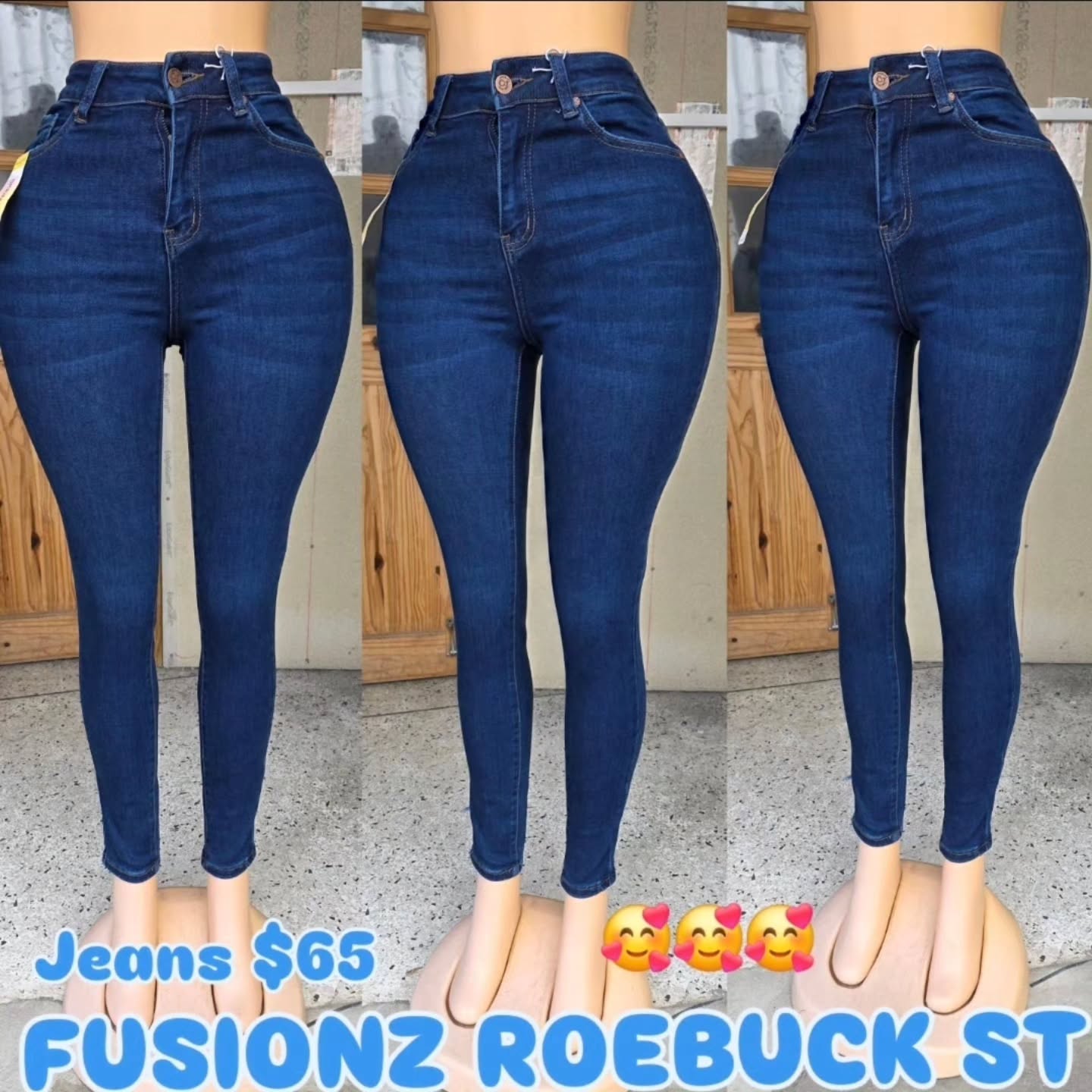 Jeans $65 at Fusionz Roebuck St – Available in Grey, Blue & Black
