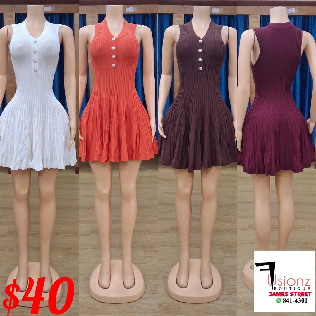 Ribbed Knit Dresses – $40 at Fusionz Boutique