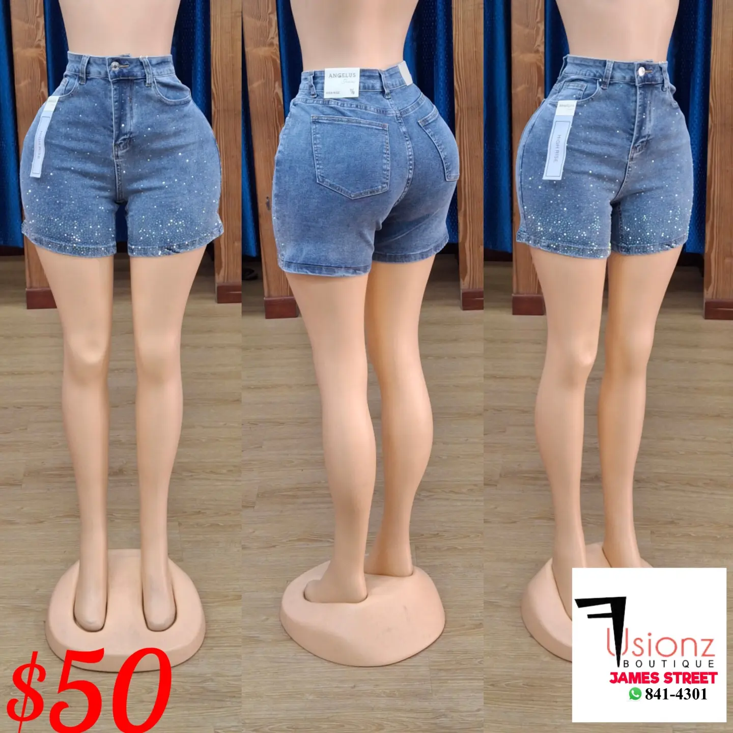 Fusionz Boutique — Crochet Set $35, Graphic Top $35, Denim Shorts $50