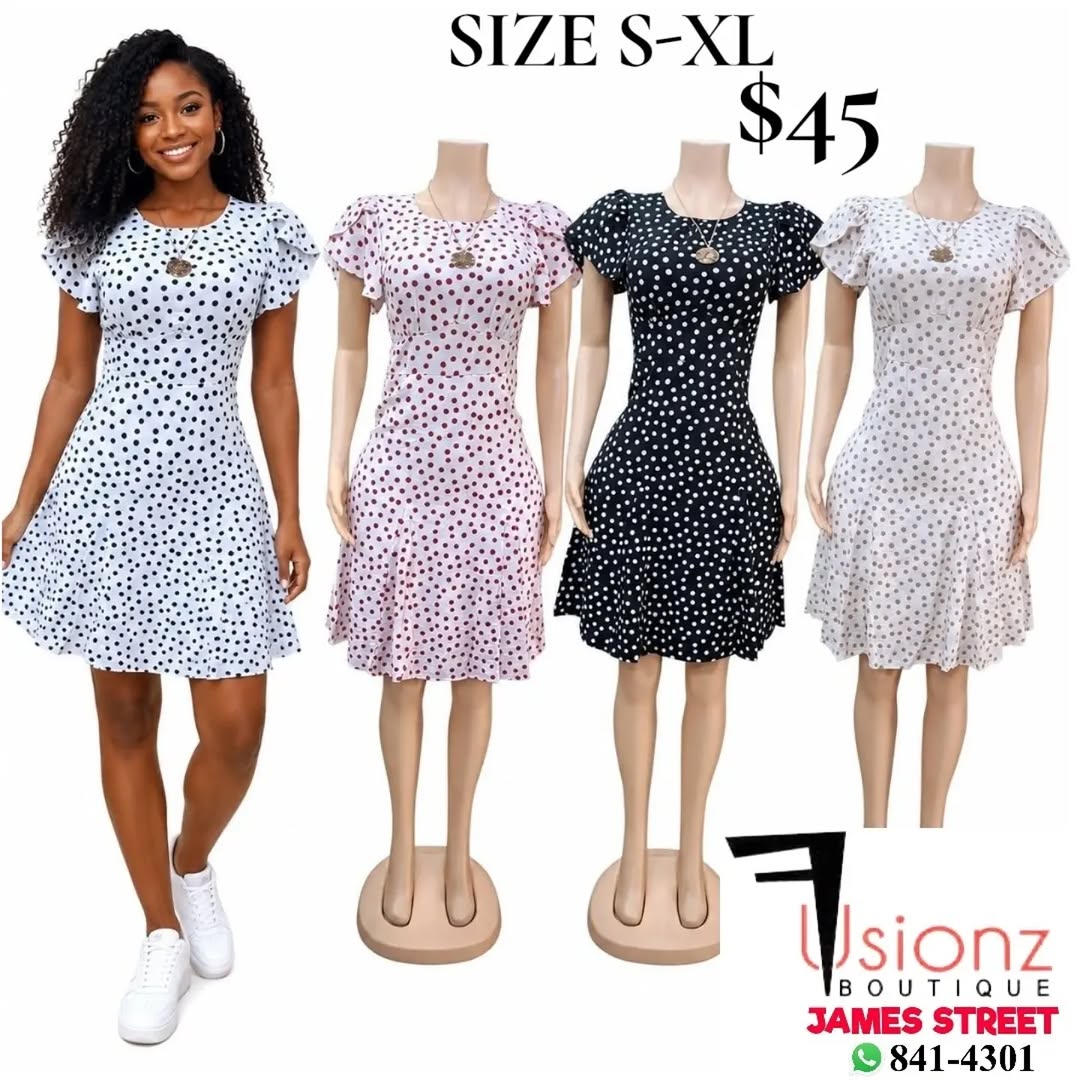 Polka Dot Dresses – $45 at Fusionz Boutique