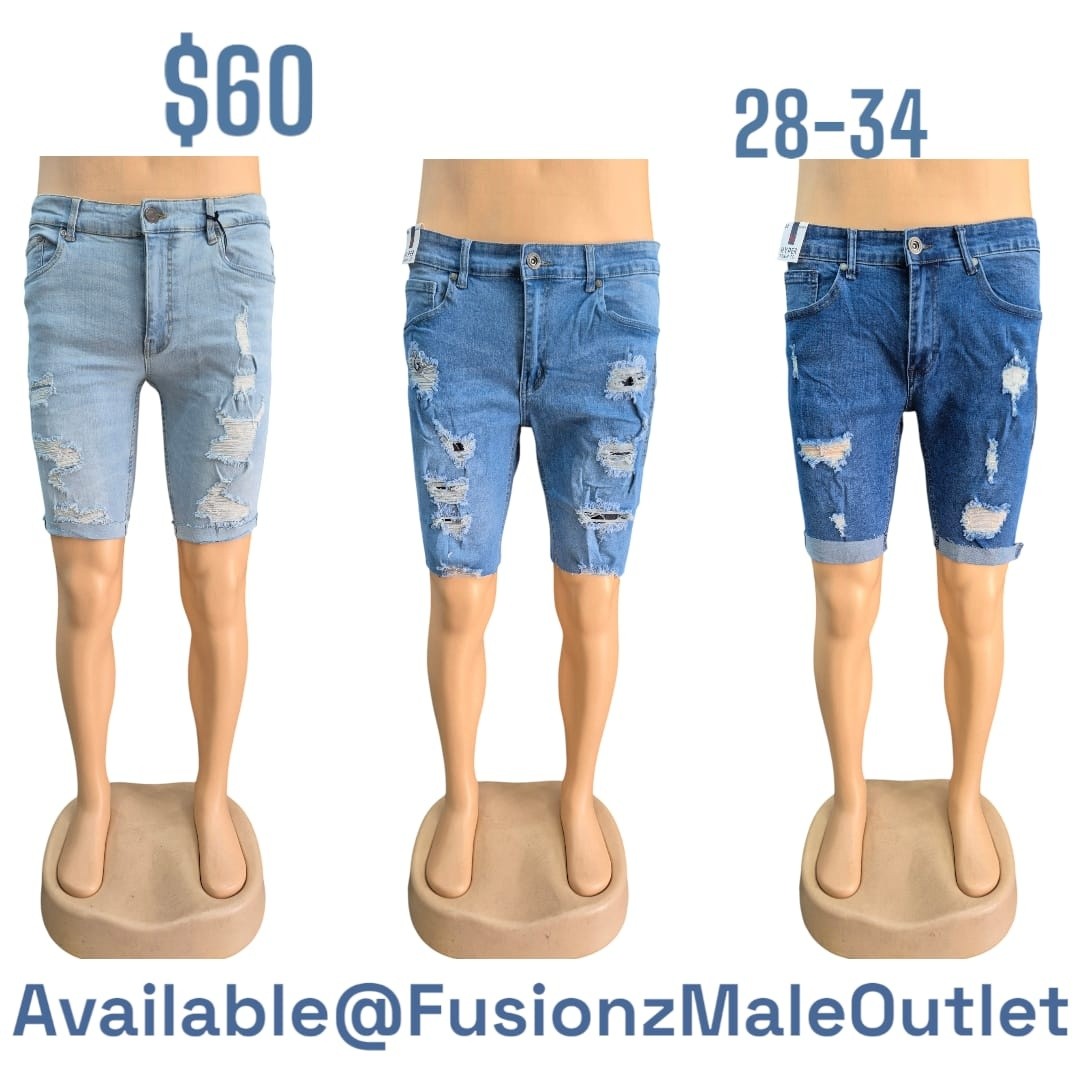 New Arrivals: Men's Denim Shorts from $60 at Fusionz Male Outlet