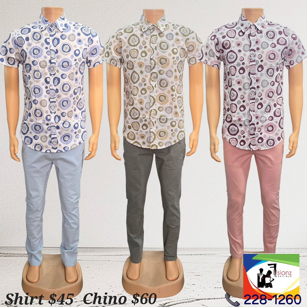 Fusionz Male Outlet – Button Up Shirts $45 & Chinos $60 Now In Stock