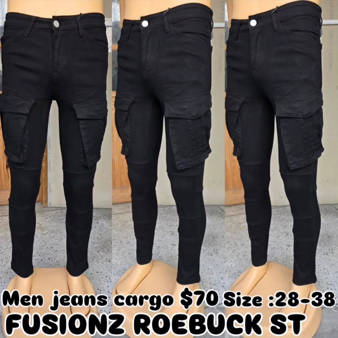 Men's Cargo Jeans $70 – Available in 3 Colors at Fusionz Roebuck St