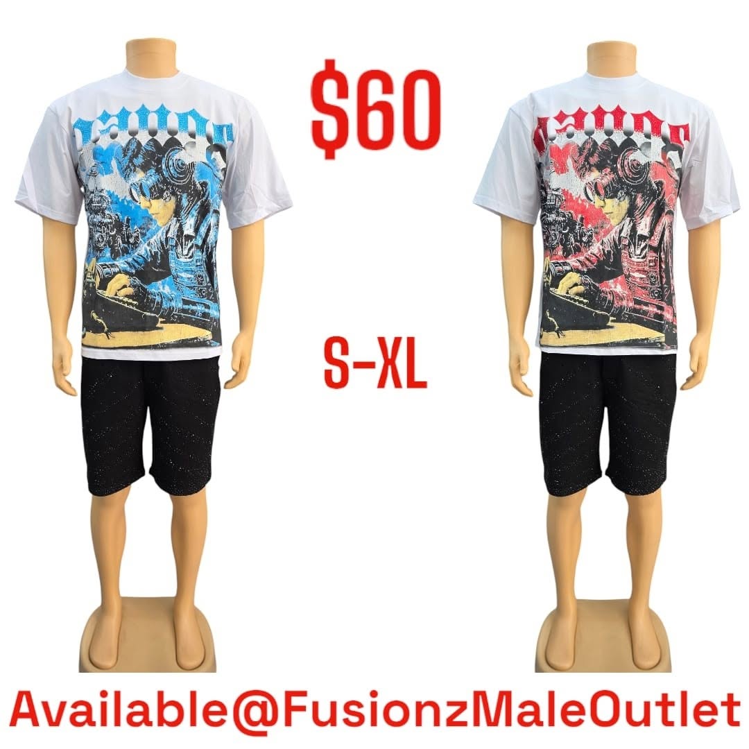Men's Graphic Tee & Shorts Sets – $60 at Fusionz Male Outlet