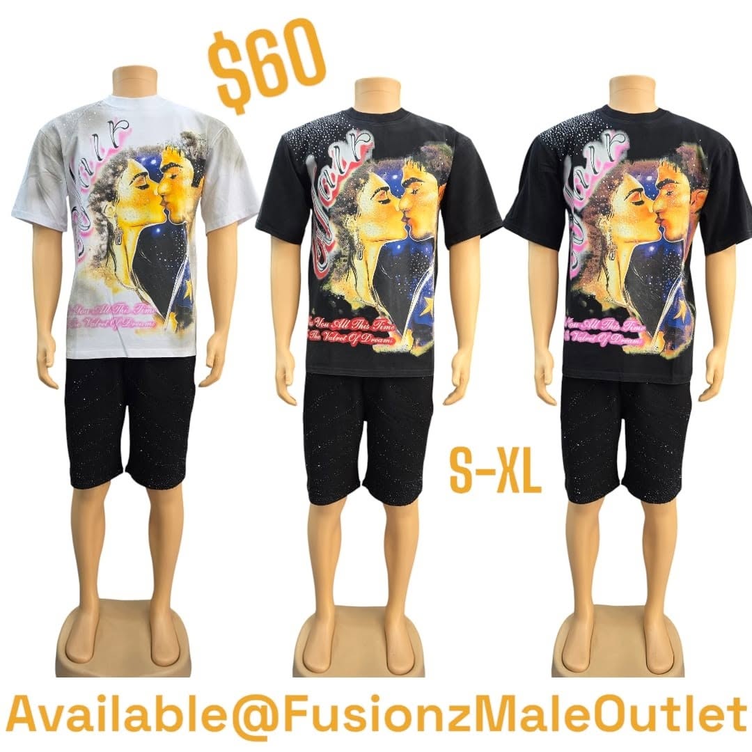 Men's Graphic Tee & Shorts Sets – $60 at Fusionz Male Outlet