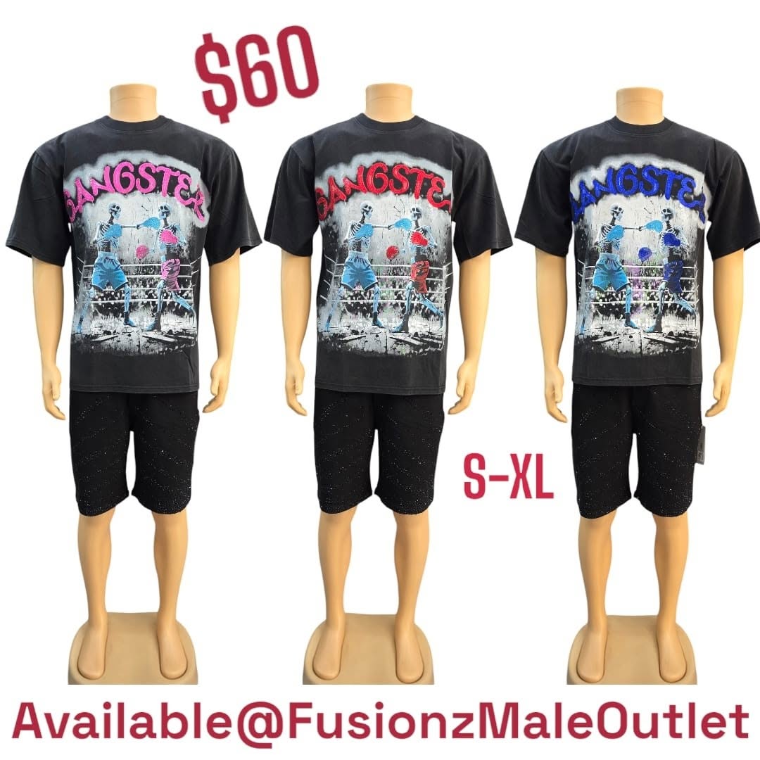 Men's Graphic Tee & Shorts Sets – $60 at Fusionz Male Outlet