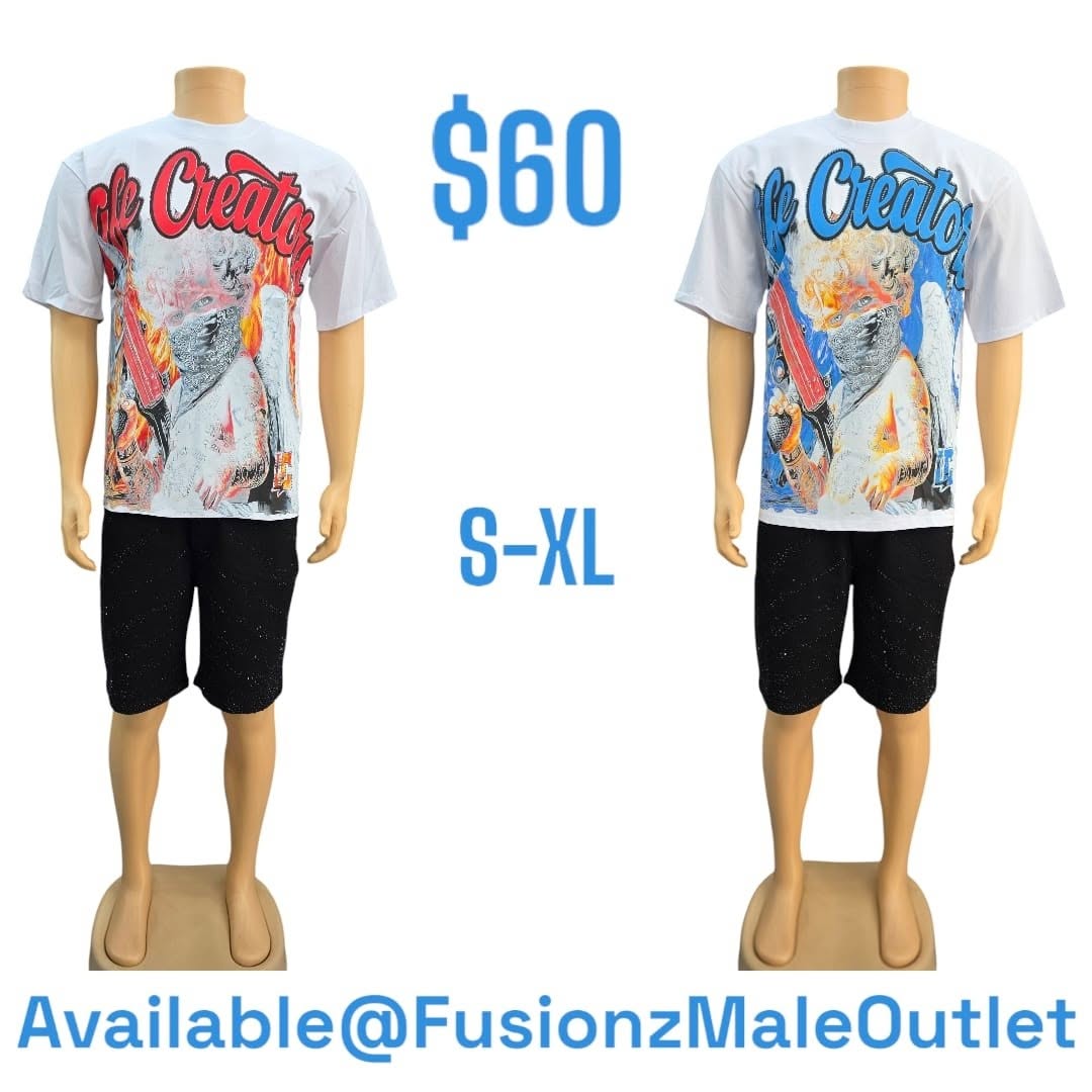 Men's Graphic Tee & Shorts Sets – $60 at Fusionz Male Outlet