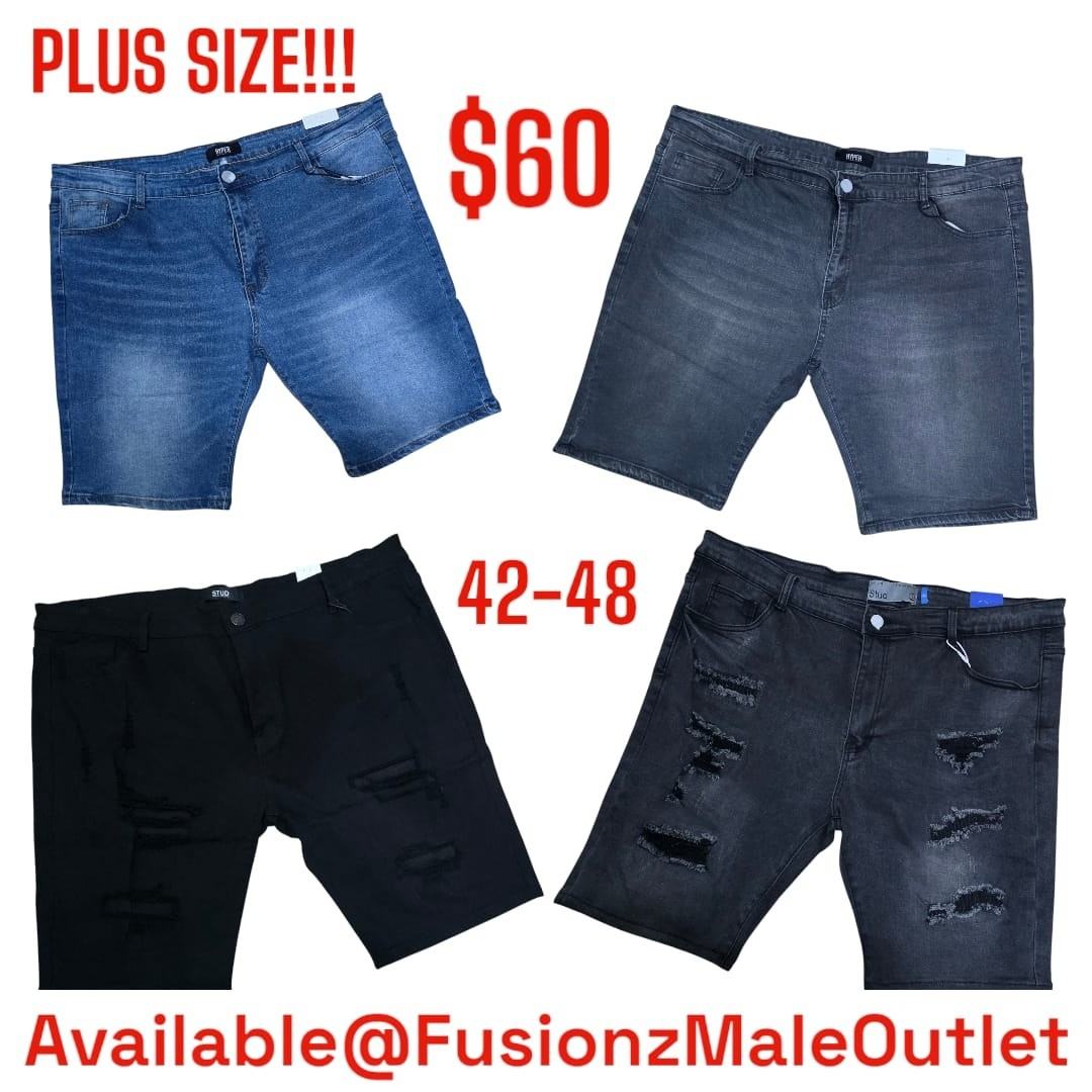 Men's Denim Shorts – $60 | Sizes 28–48 Available at Fusionz Male Outlet