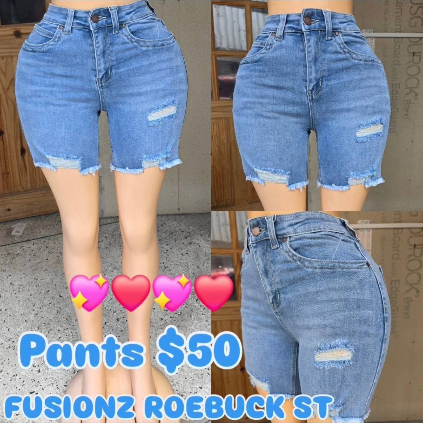 Denim Shorts Bundle Deal – Pants + Bag from $50 at Fusionz Roebuck St