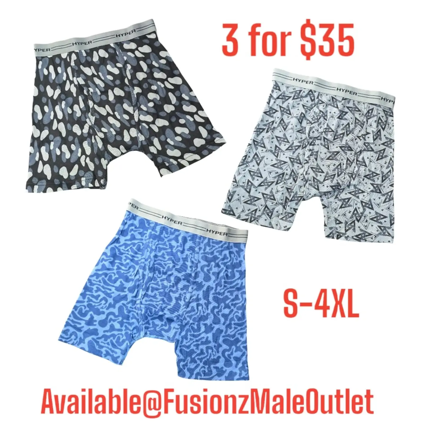 PSD & Ethika Boxer Briefs $40 Each + Hyper Boxers 3 for $35 at Fusionz Male Outlet