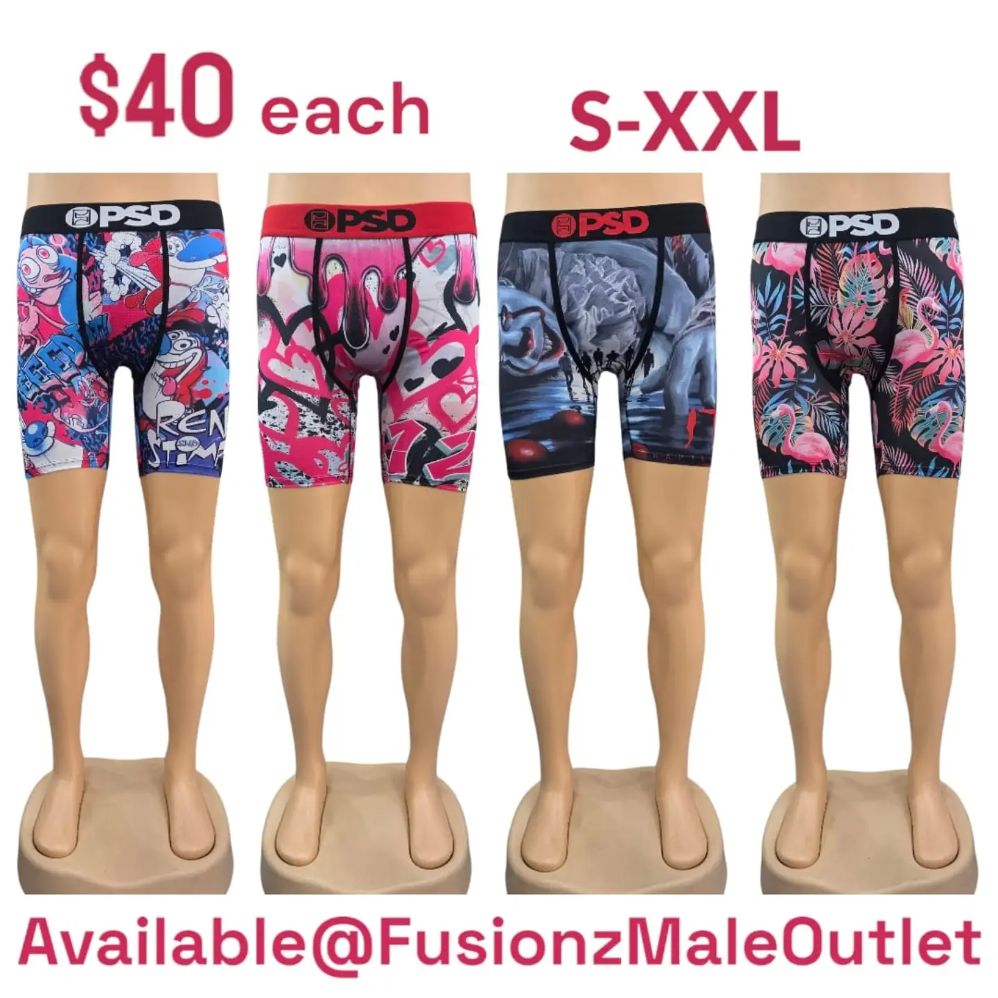 PSD & Ethika Boxer Briefs $40 Each + Hyper Boxers 3 for $35 at Fusionz Male Outlet