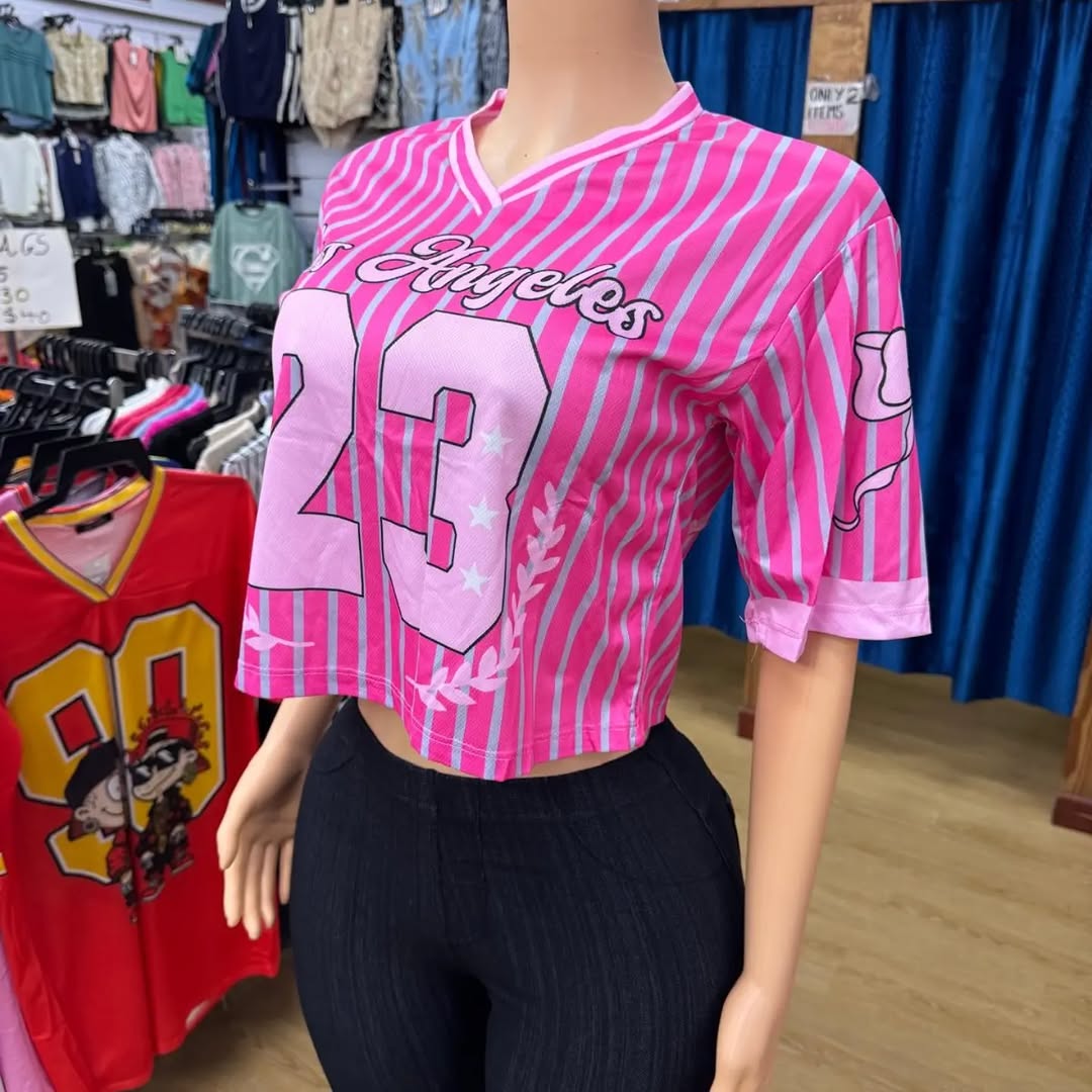 New Arrivals: Los Angeles #23 Crop Jersey Tops – $25 at Fusionz Boutique