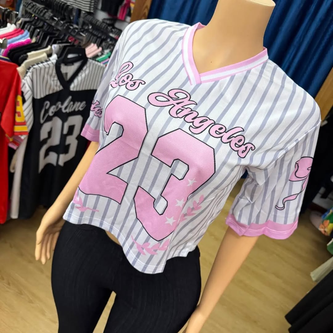 New Arrivals: Los Angeles #23 Crop Jersey Tops – $25 at Fusionz Boutique