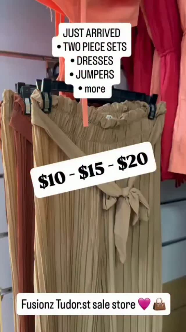 New Arrivals at Fusionz Tudor St Sale Store - Items $10, $15 & $20