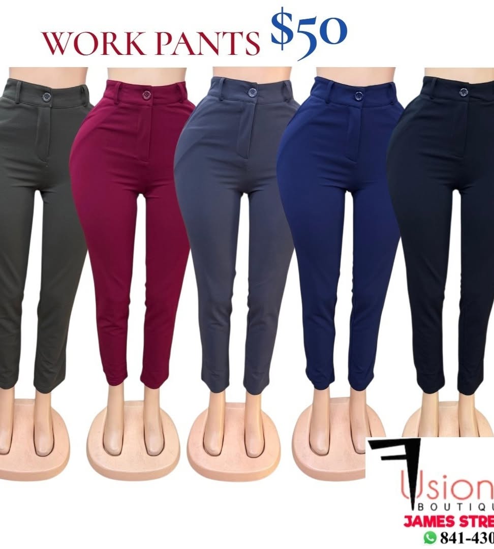 Ladies Colour Work Pants – $50 at Fusionz Boutique