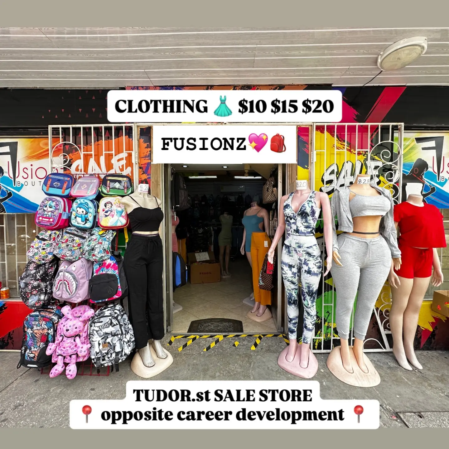 Fusionz Tudor St Sale Store – Clothing from $10, $15 & $20