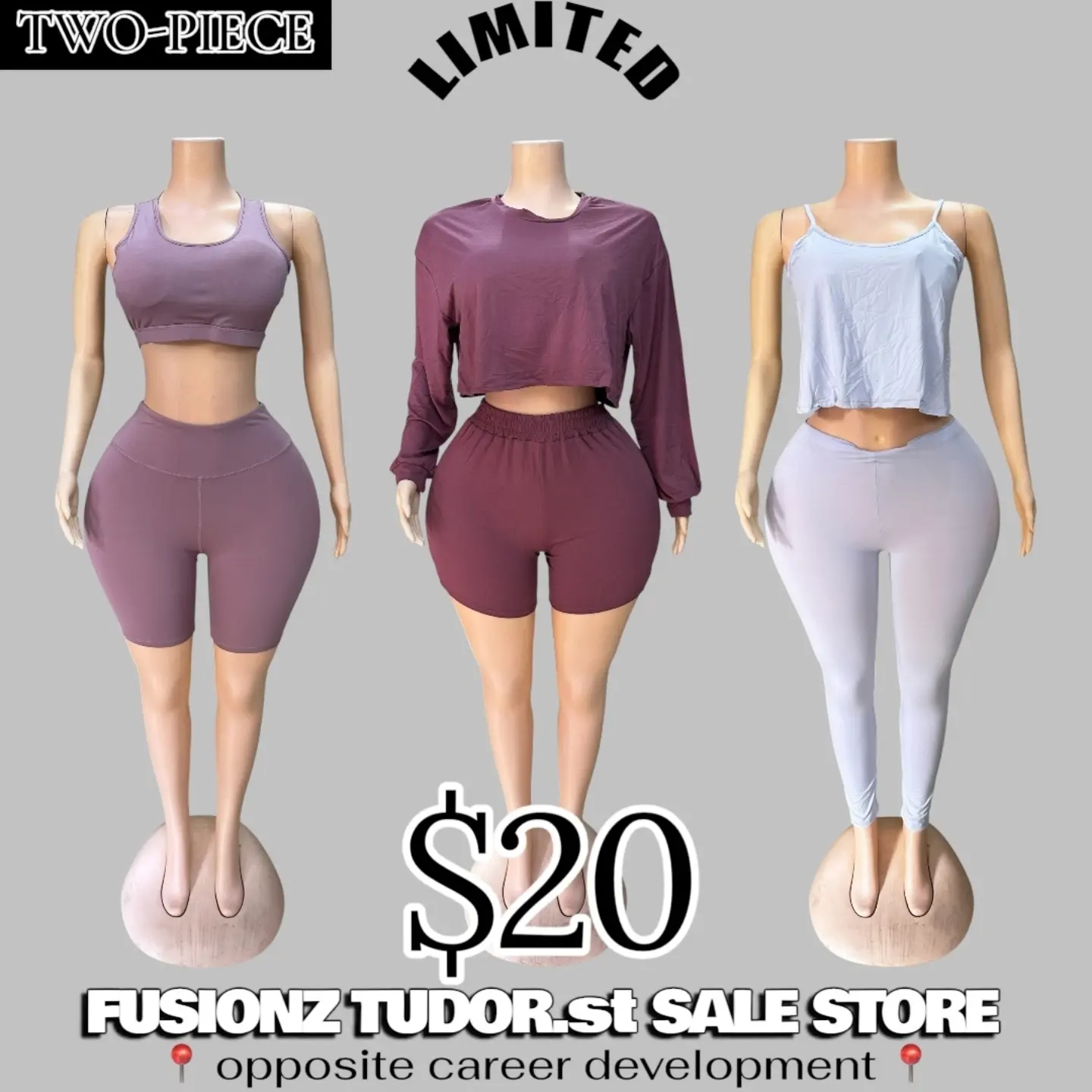 Limited Two-Piece Sets – $20 at Fusionz Tudor St Sale Store
