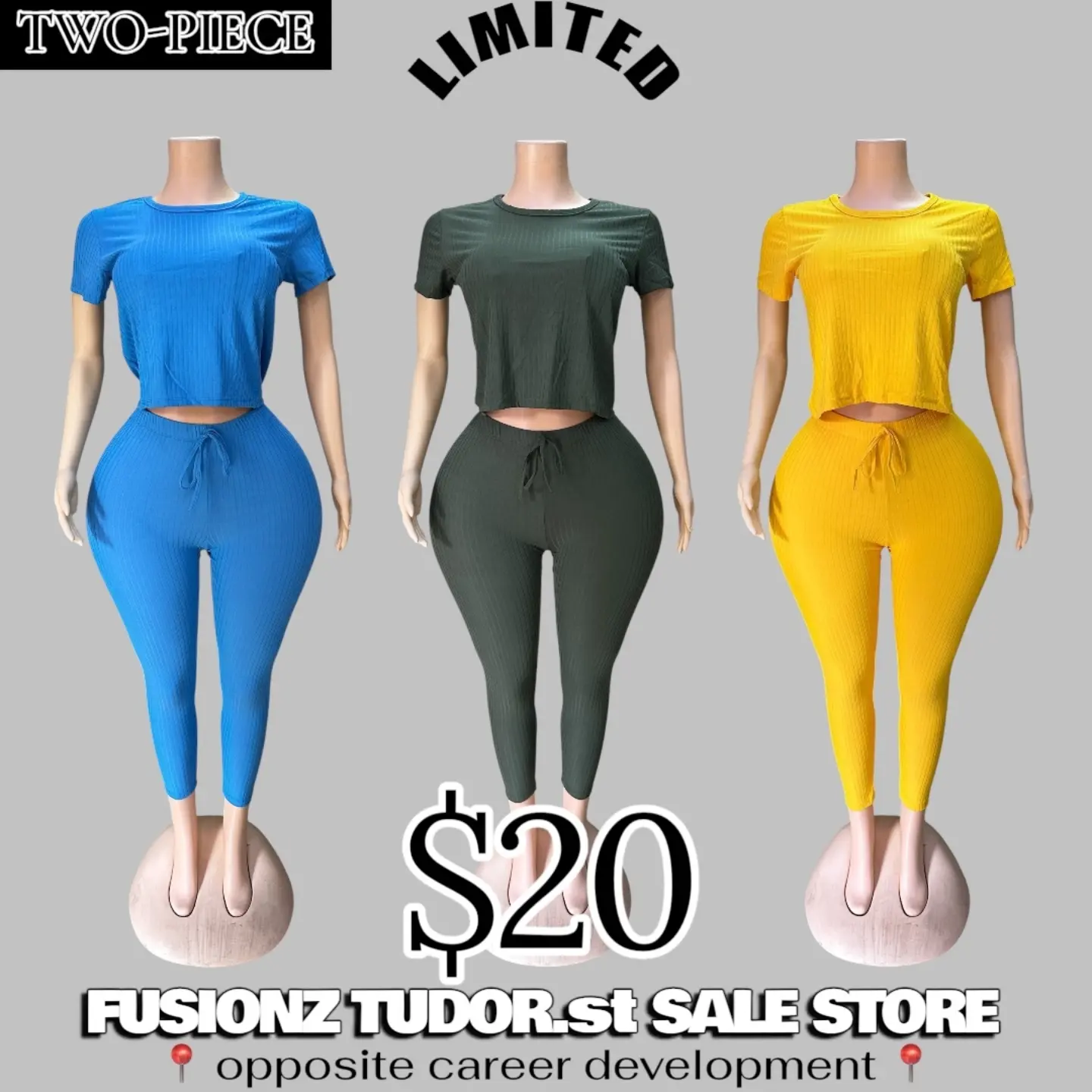 Limited Two-Piece Sets – $20 at Fusionz Tudor St Sale Store