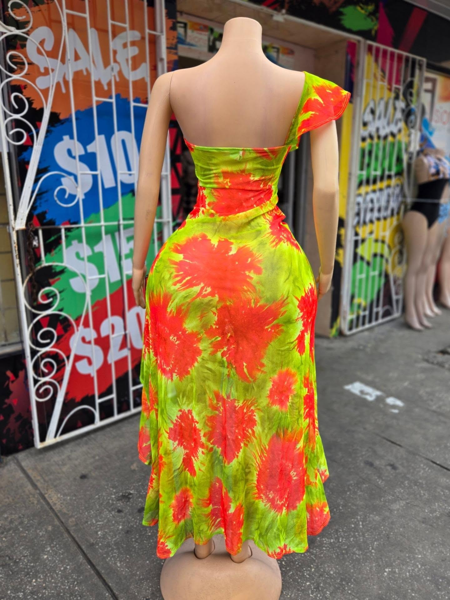 Fusionz Sale Store – Tie-Dye Ruffle Dress $25